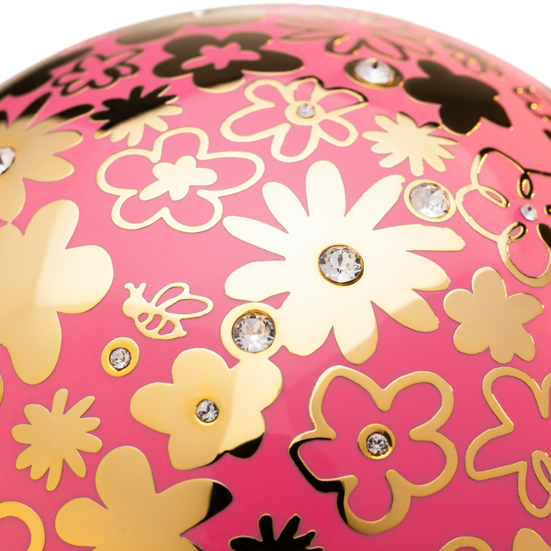 Decorative pink cup with floral patterns , luxury fragrance cup 