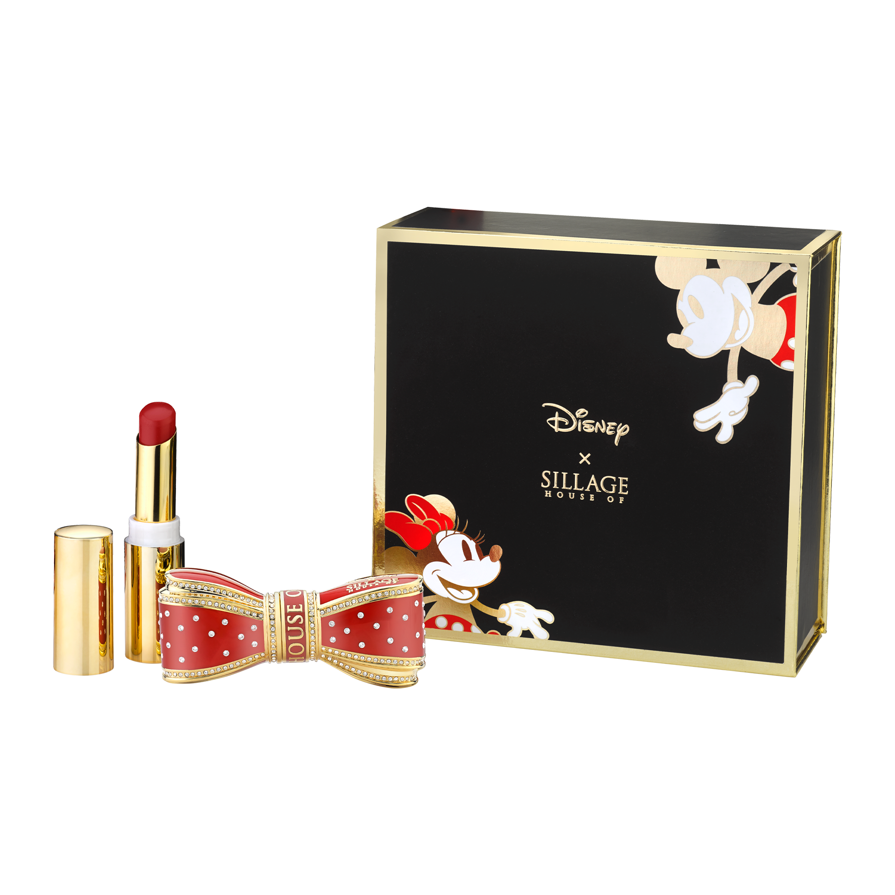 Minnie Mouse Bow Lipstick Case Set