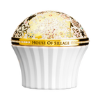 Elegant scent in beautiful white bottle with multicolored Swarovski crystal cup