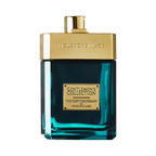 Men's fragrance on woody table with glass and whiskey