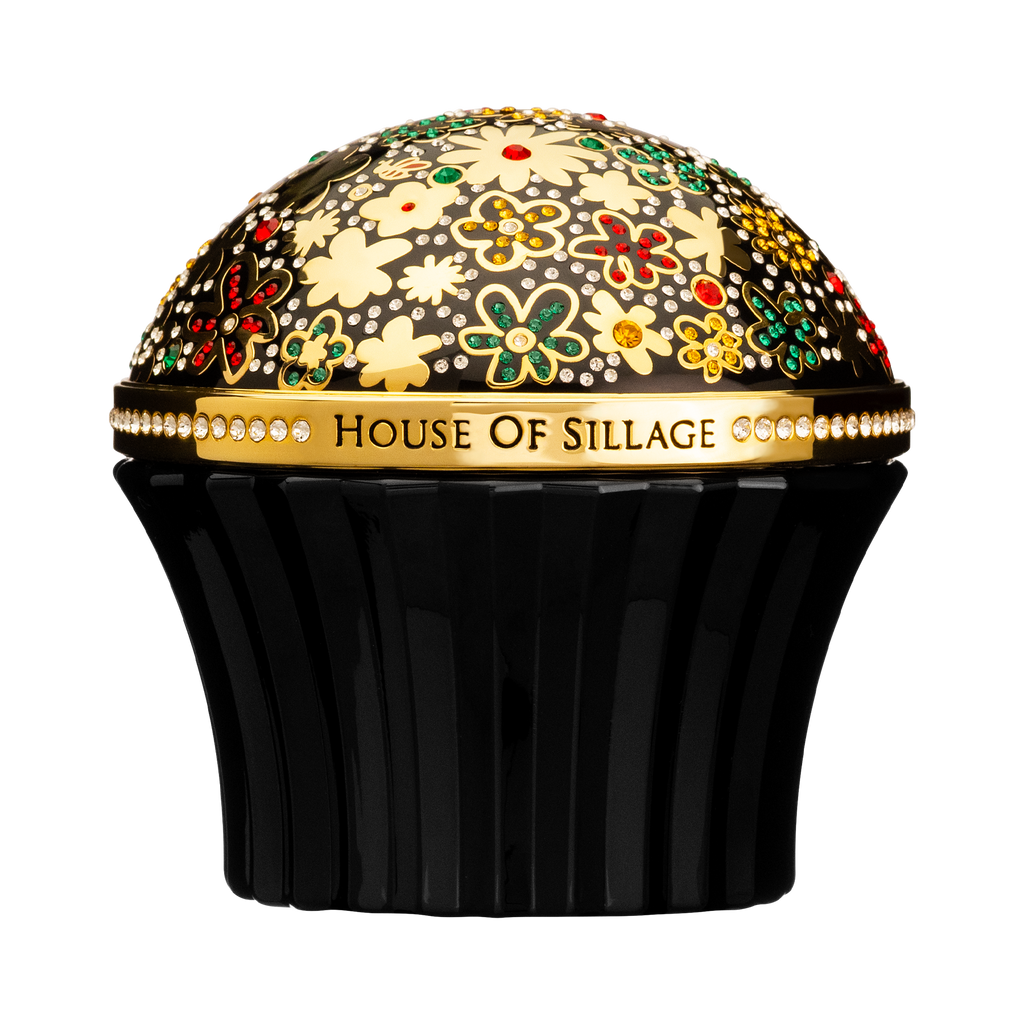 Sensual perfume with gold and Swarovski crystal