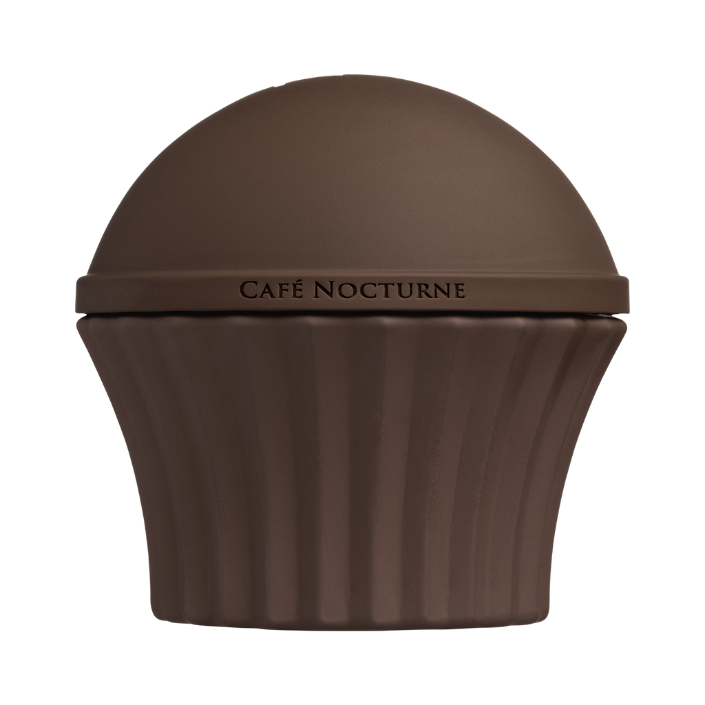 Fruity, Woody, Cacao-Warm fragrance in soft touch brown bottle 