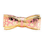 Pink Luxury Lipstick case refillable , decorated with Swarovski Crystals and Plated gold 