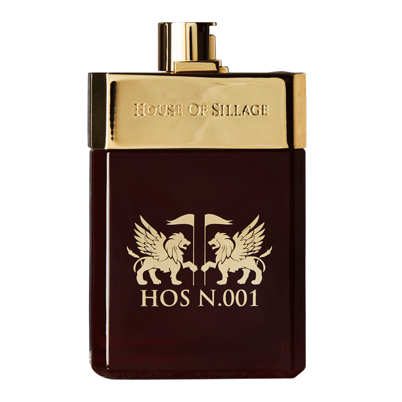 House of Sillage fragrance N001 in red and golden bottle